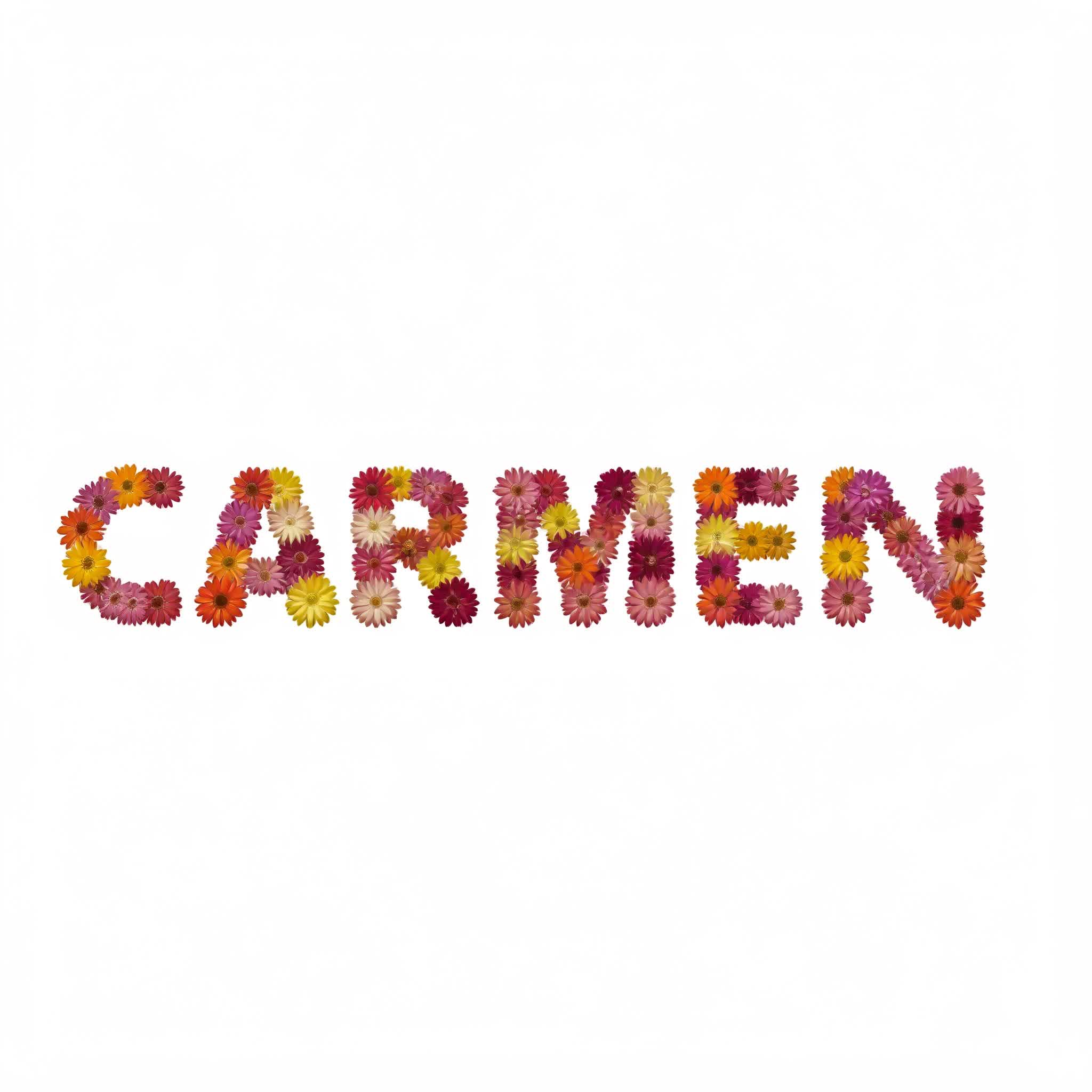 Carmen composed with flowers