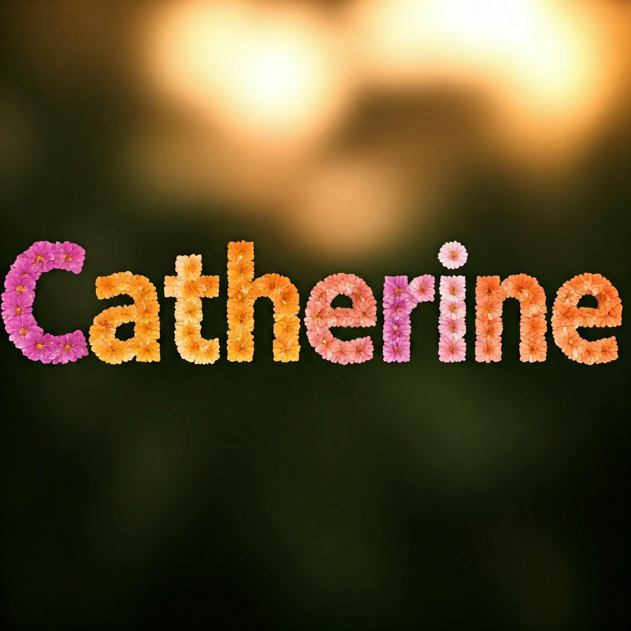 Catherine written with flowers
