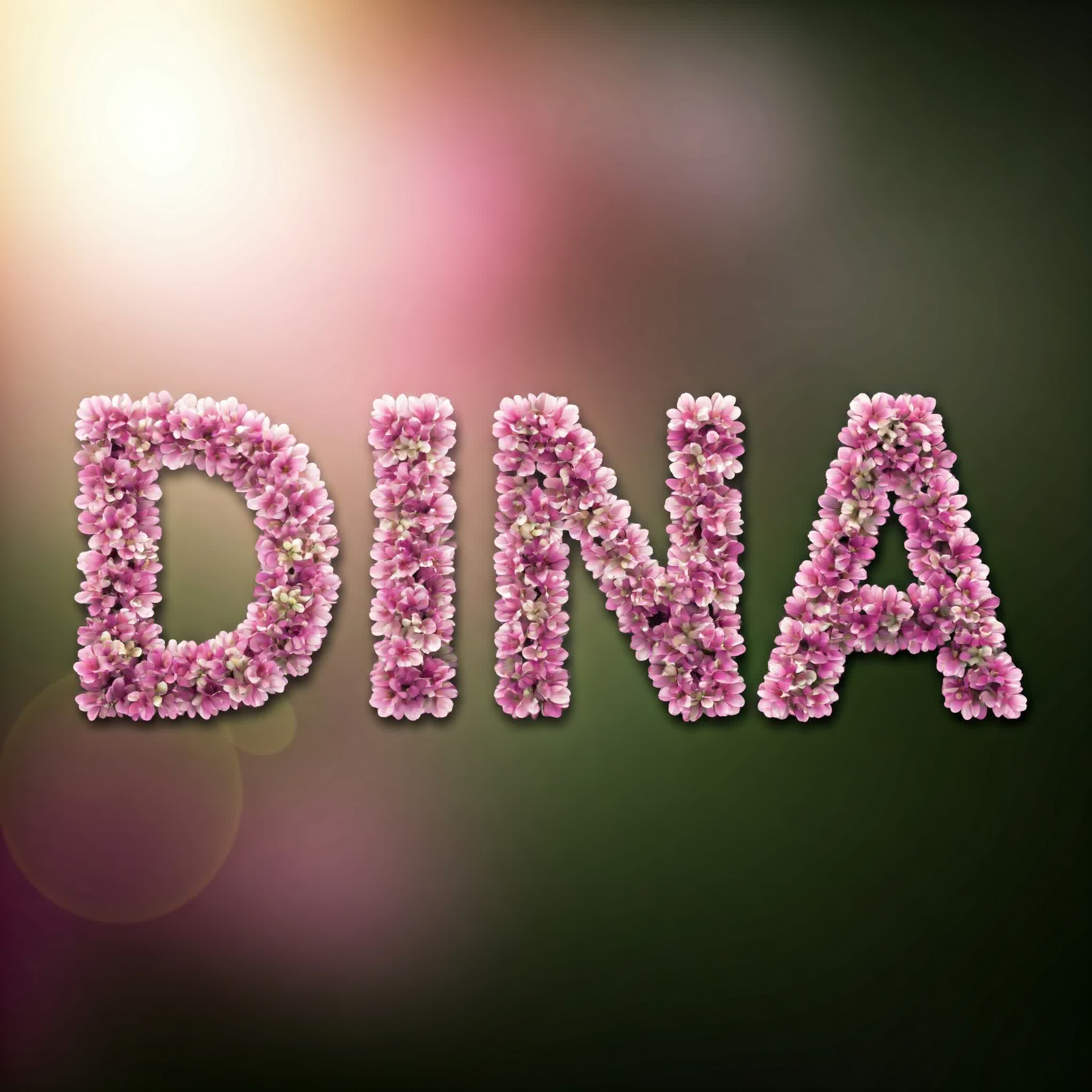Dina name composed of flowers