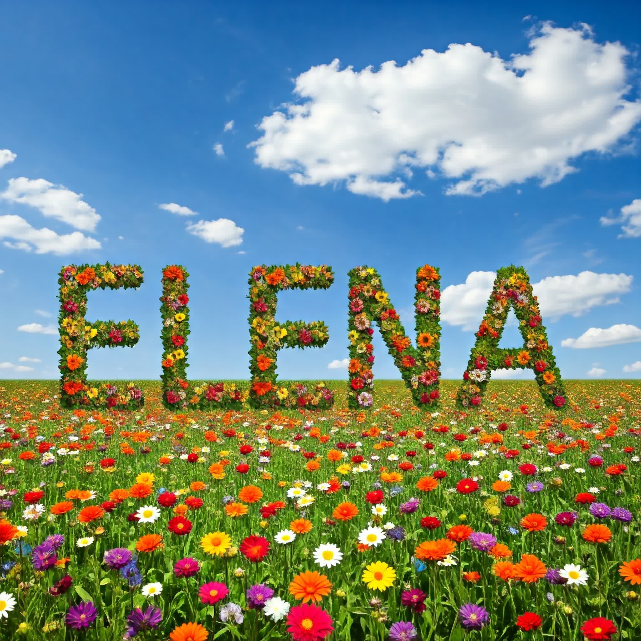Elena composed of flowers