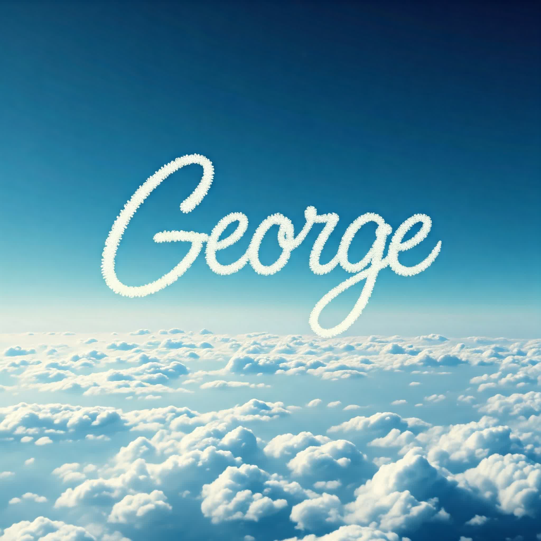 George composed of clouds in the sky