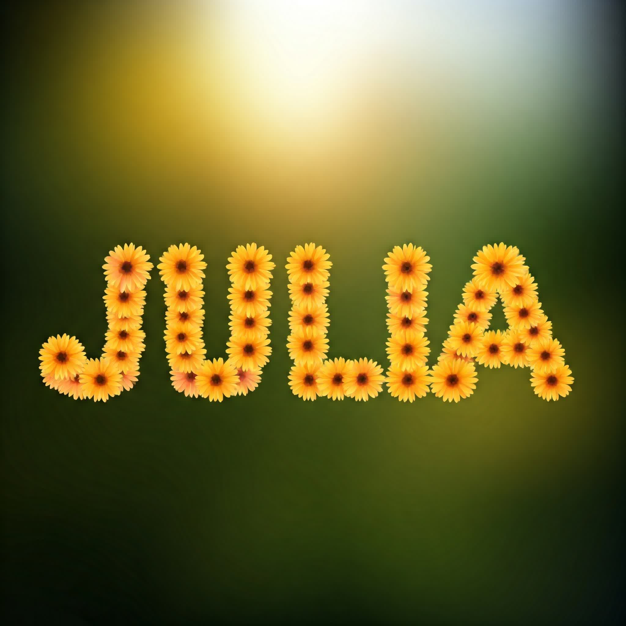 Julia name composed of flowers