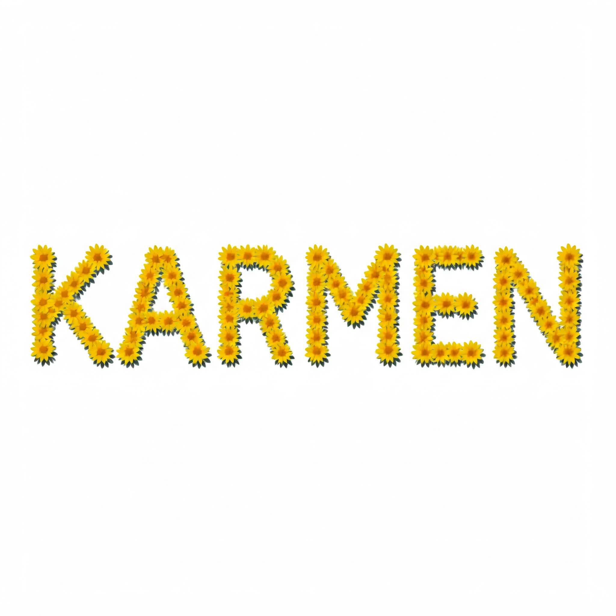 Karmen composed with flowers