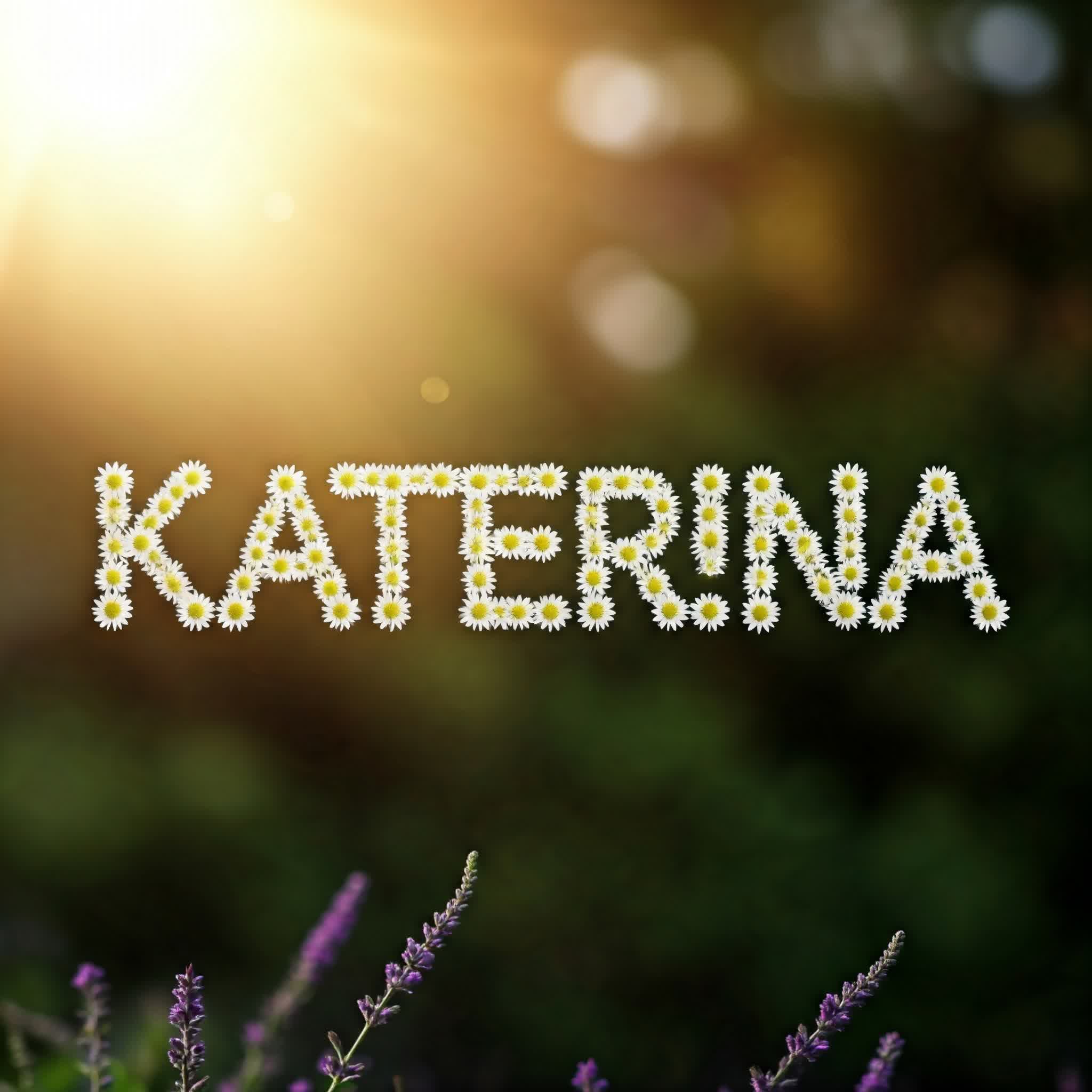 Katerina written with flowers