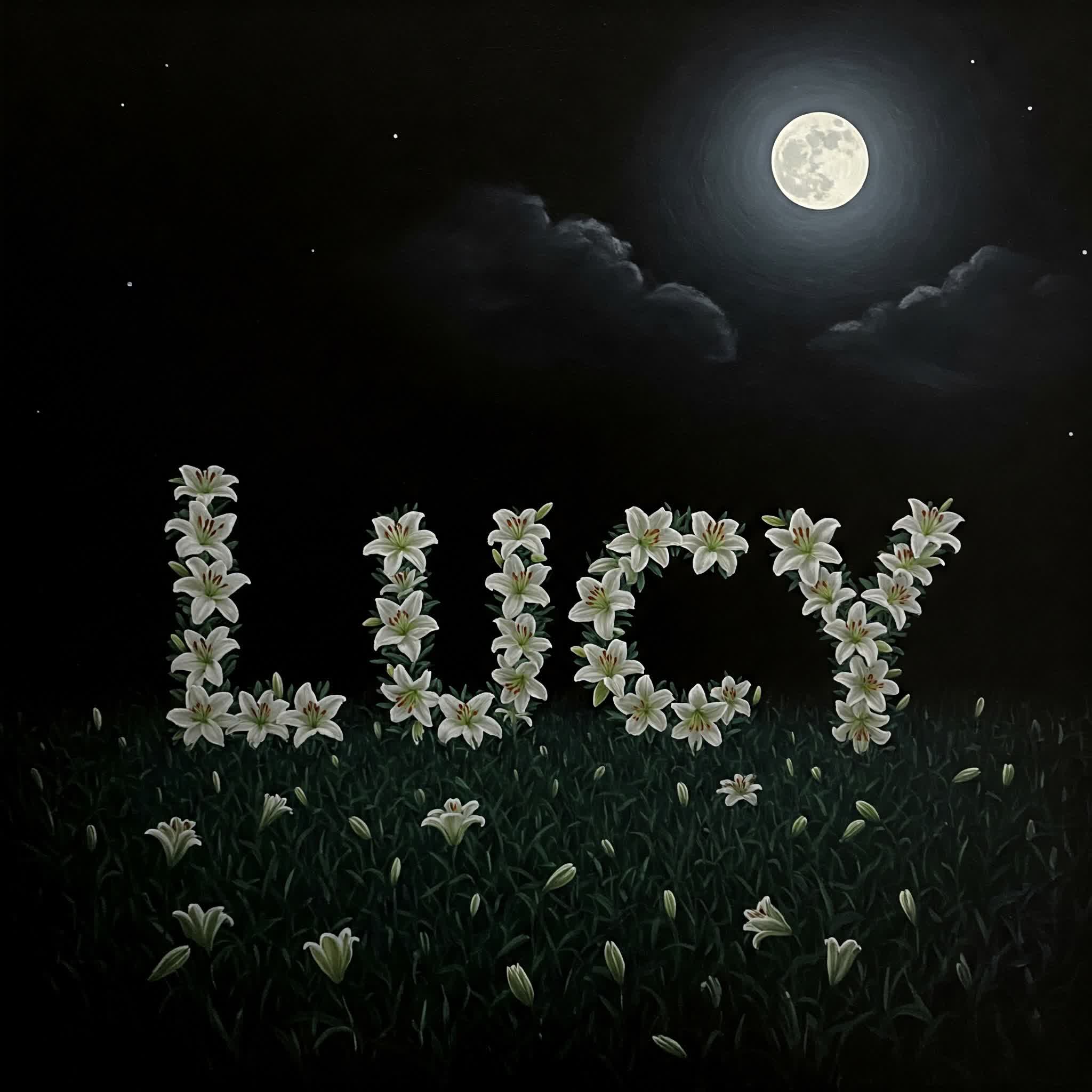 Lucy name composed of lillies