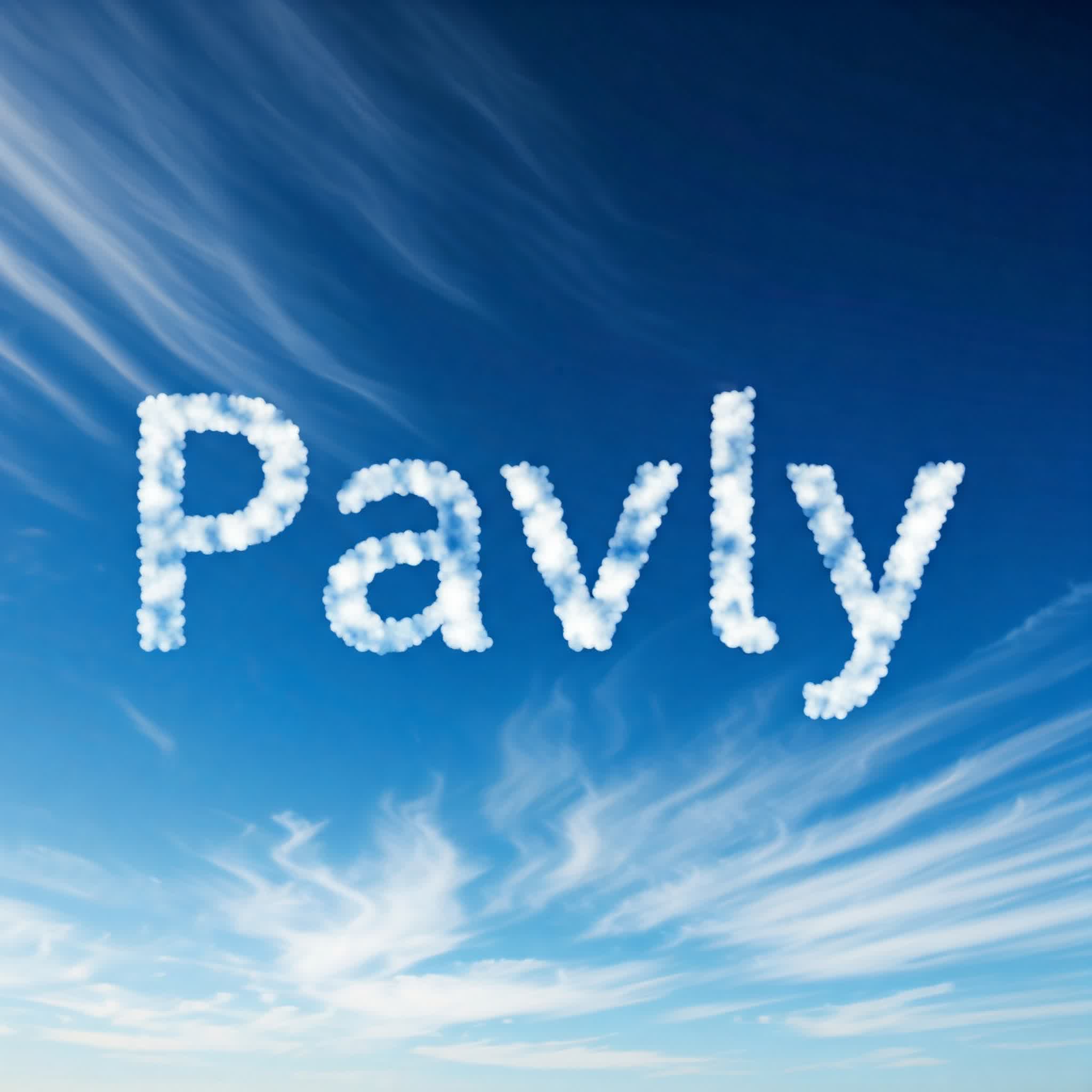 Pavly name written with clouds on the sky Pavly name written with clouds on the sky