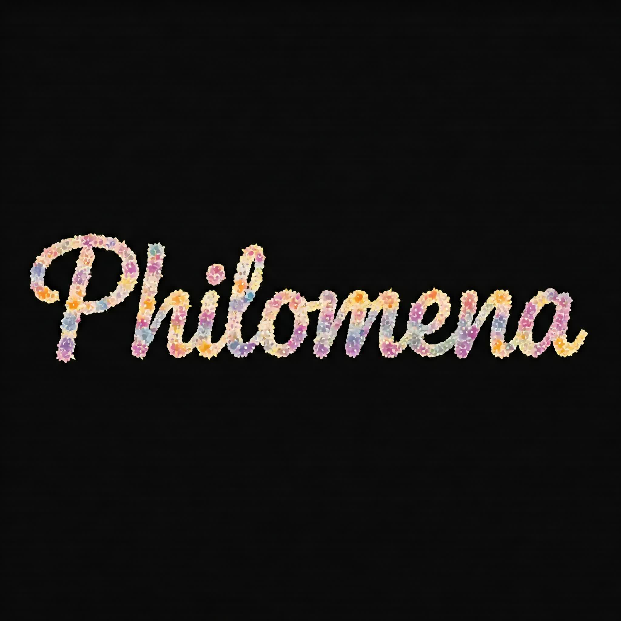 Philomena composed of flowers