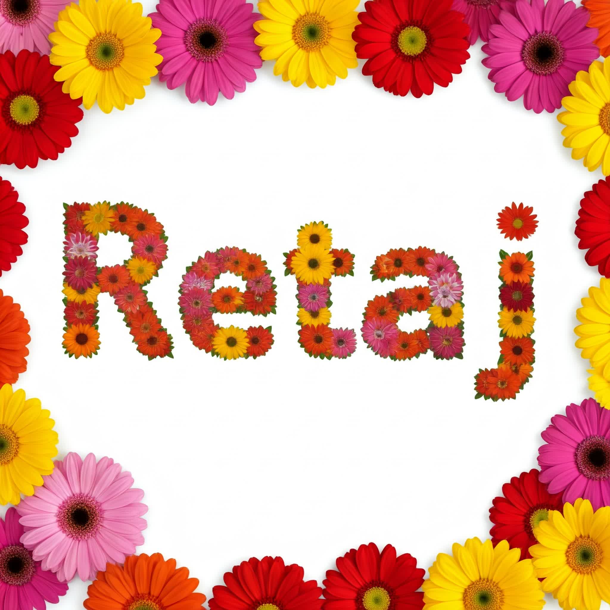 اسم ريتاج مكتوب بالورد