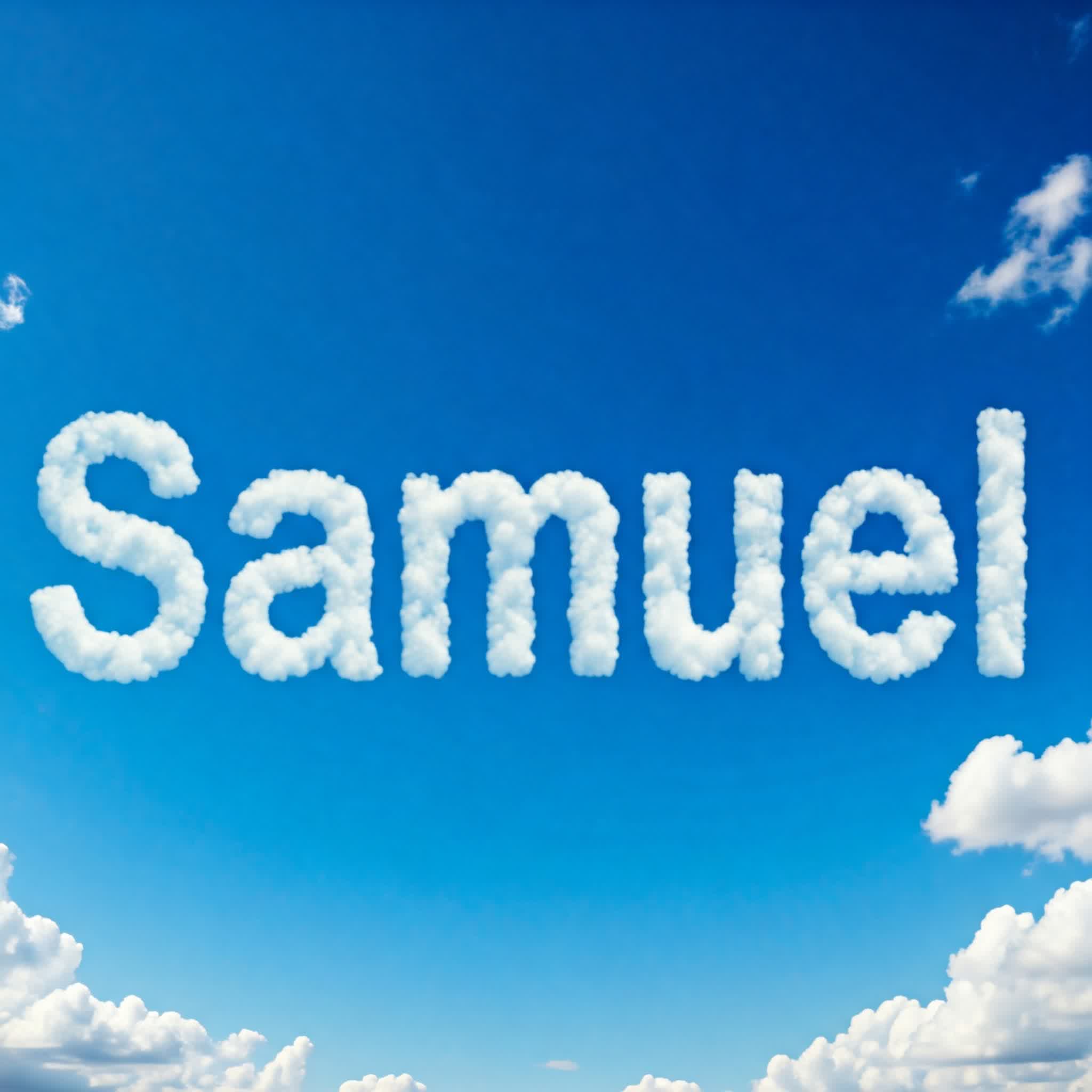 cloudy Samuel in the sky