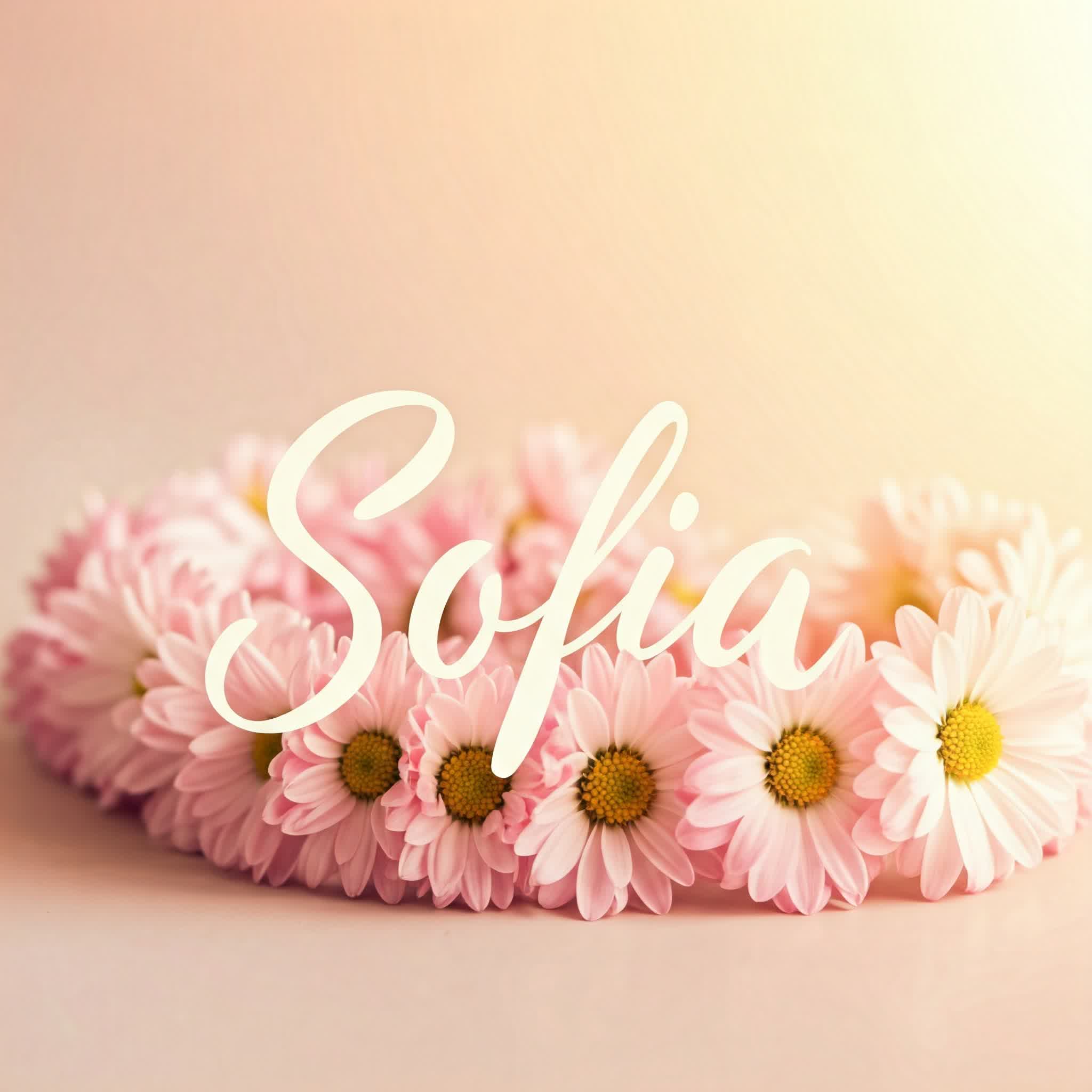 Sofia written on flowers